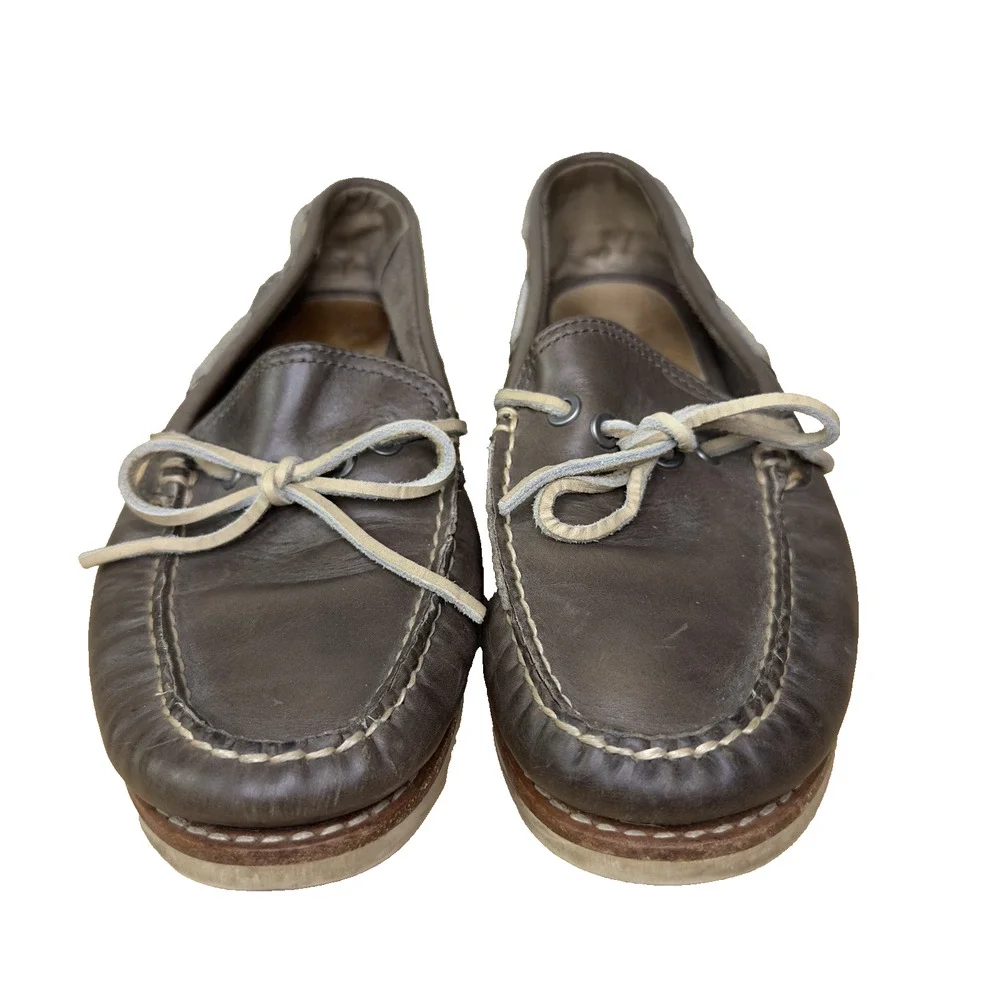 Frye‎ Sully Tie Shoes Mens Size 8.5 Leather Boat Casual Loafers Deck Moccasin